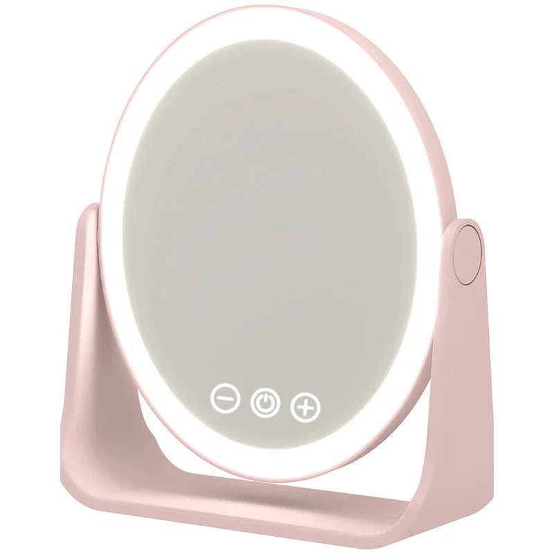 🪞 Espelho de Maquiagem LED Portátil com Luz Ajustável
